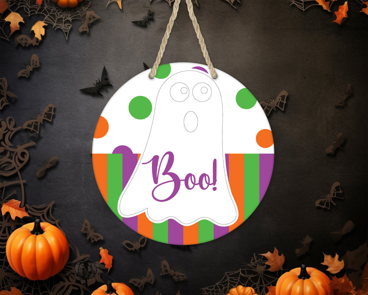 Boo 2 - 10" Round Door Hanger