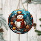 Stained Glass Christmas #2 - 10" Round Door Hanger