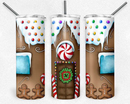 Gingerbread House 20oz Skinny Tumbler