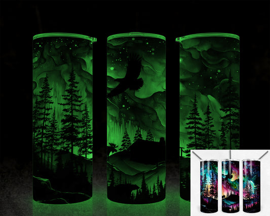 Colourful Night 20oz Skinny Glow in the Dark Tumbler