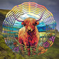 Stained Glass Highland Cow #3 10" Wind Spinner